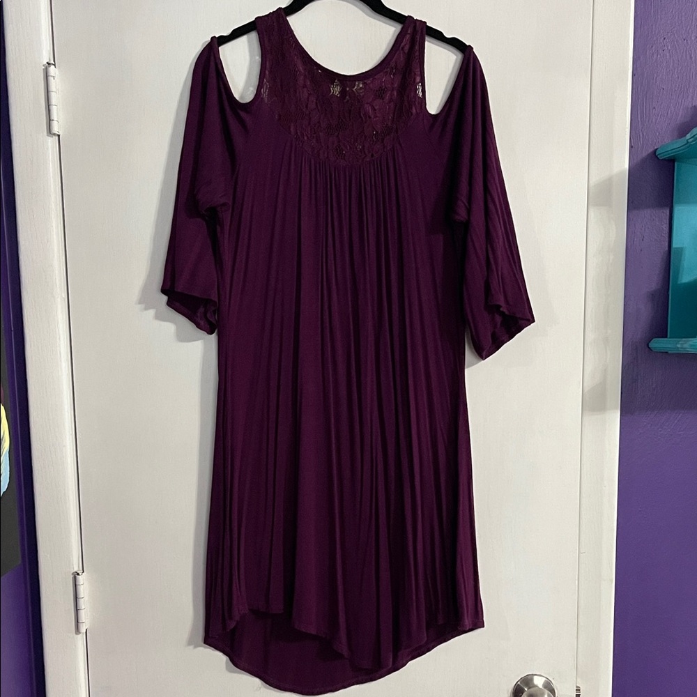 Wishful Park Purple High Low Dress
